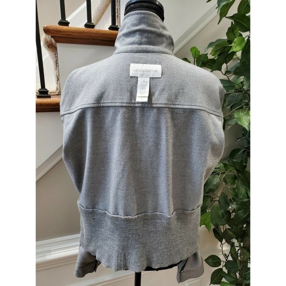 Liz Claiborne Women's Gray Polyester Collared Long Sleeve Casual Jacket 12 - Picture 8 of 12